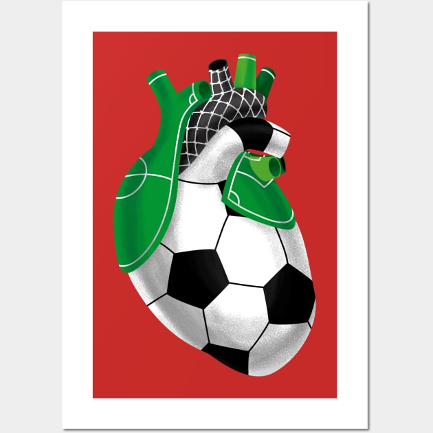 Soccer heart Wall Art by BananaPrints